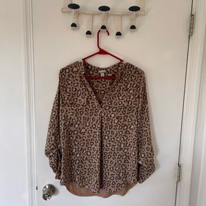 Leopard/cheetah print blouse